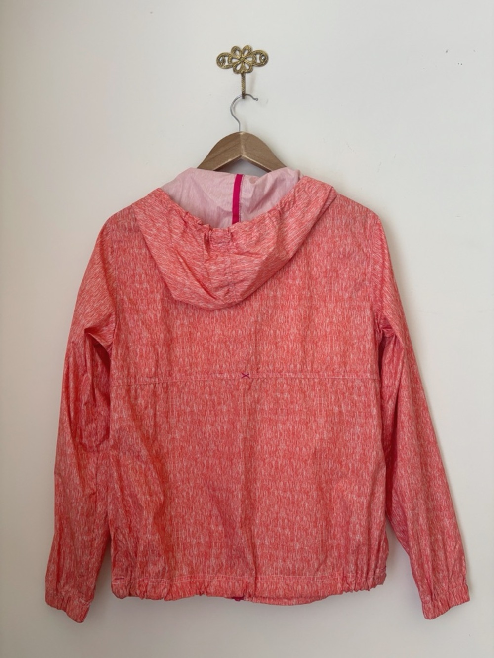 Prana Callista Orange Zip Front Hooded Windbreaker Small Spring Outdoor - Picture 4 of 6